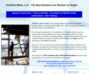 hamiltonblakesafety.com: Hamilton Blake Companies - Welcome!
 Las Vegas Rigging, Desert Specialty Rigging Supply, Las Vegas, Nevada is a leading supplier of fall protection, rigging and safety products and training center in fall protection, rigging safety, rope access equipment orientation and confined space