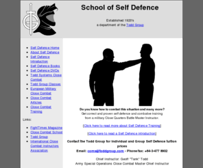 schoolofselfdefence.com: School of Self Defence, Dunedin, New Zealand
Get correct and proven self defence and combative training from a military Close Quarters Battle Master Instructor. Todd Group are New Zealand's Urban Self Defence & Military Unarmed Combat Specialists.