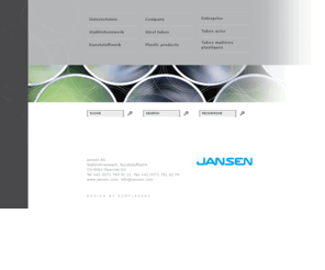 jansen.com: Jansen.com - Mehr als Stahlrohre, mehr als Kunststoffrohre
Jansen, der Partner mit Profil fuer Tueren, Tore, Fenster und Fassaden