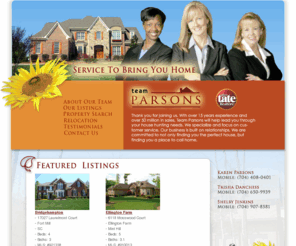 soldonteamparsons.com: TEAM PARSONS -  Allen Tate Realtors
Charlotte NC Real Estate Resources - Find your home in Charlotte, South Charlotte, Matthews, Mint Hill and Monroe, North Carolina.  