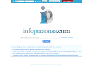 infopersonas.es: InfoPersonas.com
InfoPersonas.com, Buscador de Personas con direccion y telefono.
