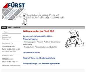 fuerst-service.com: Home: Fuerst GbR - Fliesenarbeiten und Hausservice
Fliesenarbeiten und Hausservice in Seesen und Osterode