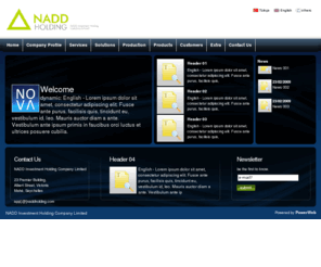 naddholding.com: NADD Investment Holding Company Limited
Nadd Yatırım Holding’in resmi internet sayfası