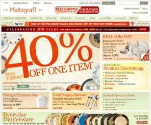 pfaltzgraff.com: Dinnerware Sets, Stoneware, Tableware, Kitchenware, Plates | Pfaltzgraff
Save up to 70% when you buy dinnerware and tableware direct from the official online Pfaltzgraff store. Shop flatware, plates, serveware and much more.