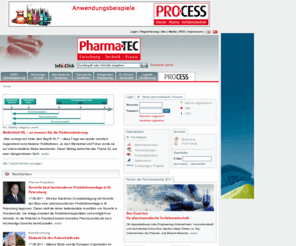 pharma-tec.com: PharmaTEC - Entwicklungen und Trends in der Pharmaindustrie
PharmaTEC - das Branchenportal berichtet über die Pharmaindustrie und neue Trends in der Pharmaproduktion und Biotechnologie.