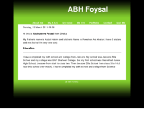 foysal.com: About me 
abu hurarya foysal,abuhurayra,abhworld,banglatoolbar,Transportbd