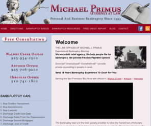michaelprimus.com: Law Offices of Michael J. Primus | Welcome
Personal & Business Bankruptcy Since 1993