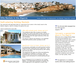 ourcarvoeiro.com: Algarve Holiday Villa with heated pool and Self catering Apartment to rent all year
Rent an apartment in Monte Dourado or a Villa with heated pool direct from owner