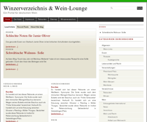 winzer-verzeichnis.info: Winzerverzeichnis und Wein Lounge
Alles über und um den deutschen Wein