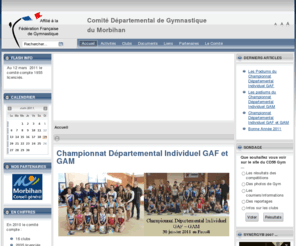 ffgym56.com: Comité Départemental de Gymnastique du Morbihan
Site du Comité Départemental de Gymnastique du Morbihan, Affilié à la Fédération Française de Gymnastique