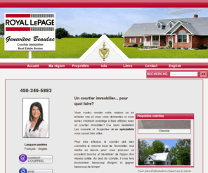 genevievebeaulac.com: Royal Lepage Haut-Richelieu - Geneviève Beaulac
À votre service pour l'achat et la vente de votre maison, terrain. Un courtier immobilier pour vos propriétés.