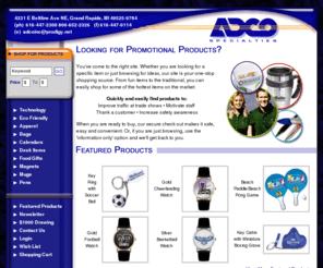 shopadco.com: ADCO Specialties
Promotional products, advertising specialties and business gifts. Shop our mall of products that can be imprinted with your company name & logo! Enter to win our drawing!