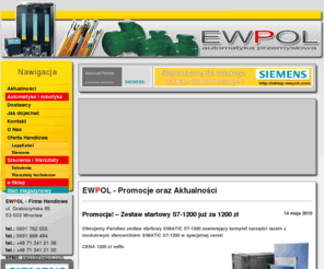 ewpol.com: EWPOL – Firma Handlowa – Automatyka Przemysłowa
EWPOL - Firma Handlowa - Automatyka Przemysłowa