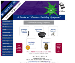 morbros.com: Morrison Bros. Co.
Morrison Bros. Co., a leading manufacturer of fluid handling and related petroleum equipment. Expertise in aboveground storage tank equipment, emergency vents, manholes, tank gauges