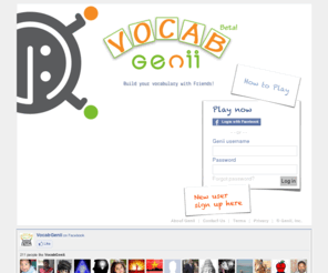 vocabgenii.com: Genii
VocabGenii: Give us 90 seconds, and we will teach you new words!