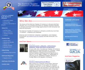 amcham.lt: The American Chamber of Commerce in Lithuania
We promote and protect AmCham members\' business interests in Lithuania and the EU and bridge opportunities for both Lithuanian and American businesses.