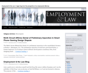 agreementnoncompete.com: Noncompetes | Employment & the Law: A legal blog from the perspective of an employment attorney
