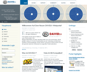 david21.de: DAVID21 Webportal - Home
DAVID21 - Die universelle Meisterschaftssoftware für das Sportschießen