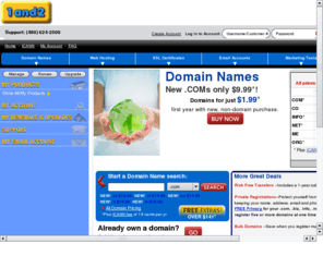 hosting1and1.org: Hosting 1 and 1 Low cost domain names, domain transfers, web hosting, email acco
Register your .com, .net  and .org domains. private domain name registration options. Web hosting and email accounts available