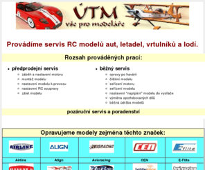 modelservis.eu: Modelservis - servis RC modelů
Prodej servis a bazar RC modelů aut, letadel, vrtulníků a lodí