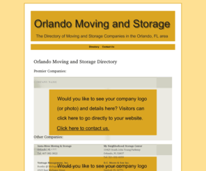 orlandomovingandstorage.com: Orlando Moving and Storage
Orlando Moving and Storage - The Directory of Moving and Storage Companies in the Orlando, FL area