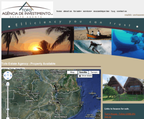 tofoestateagency.com: Tofo Estate Agency - Welcome
Tofo Estate Agency - Agencia De Investimento. Mozambique property for sale.