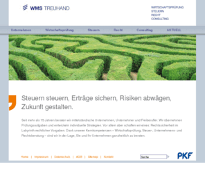 wms-treuhand.de: WMS Treuhand Osnabrück - Steuerberater, Wirtschaftsprüfer, Rechtsanwälte 
Seit mehr als 75 Jahren beraten wir mittelständische Unternehmen, Unternehmer und Freiberufler. Steuern steuern, Erträge sichern, Risiken abwägen, Zukunft gestalten.