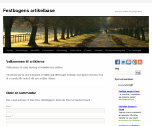 festbogen.dk: Festbogens artikelbase | Alverdens artikler om festlige emner
