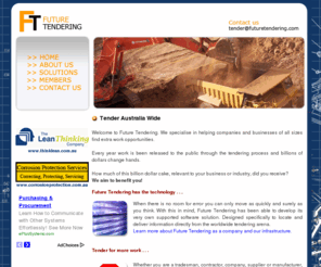 futuretendering.com: Future Tendering - Tender Australia Wide
Tender Australia Wide - Find work by tendering