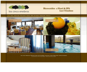 loscincoenebros.net: Portada del Hotel y SPA LOS CINCO ENEBROS --- cuatro fotos ---
Hotel con encanto de lujo y SPA Los Cinco Enebros en Robledo de Chavela. Con 17 habitaciones y un servicio de gran calidad. 
El Restaurante LAVANDA, carta con una elaboración exquisita. Jardín y Piscina.Deportes, equitación, golf, ciclismo. 
Un lugar para relajarse. La Ruta imperial. Teatro y cultura en El Escorial