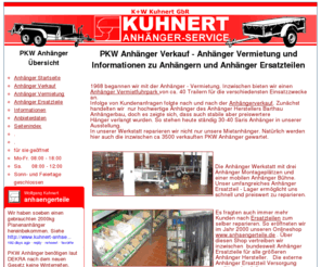 anhaengerhandel.de: PKW Anhänger Startseite des Anhänger Service Kuhnert in Göttingen
Alles Wissenwerte zum Thema PKW Anhänger vom Anhänger Spezialisten Kuhnert in Göttingen.