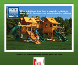 distmar.ca: Distributions Marcotte est un distributeur de portiques de jeux vendus en kit et d'une  gamme complète d'accessoires pour les fabricants de jeux modulaires.
Distributions Marcotte est un distributeur de portiques de jeux vendus en kit et d'une 
gamme complète d'accessoires pour les fabricants de jeux modulaires.