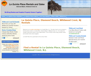 laquintaplacevacationrentals.com: La Quinta Place Rentals and Sales
Directory of La Quinta Place, Wildwood NJ Rentals by owner at the Jersey Shore