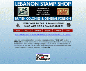 lebstamp.com: Lebanon Stamp Shop
