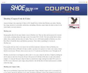 Shoebuy Coupon Code 2011