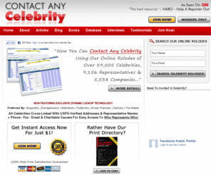 celebritytestimonials.com: Contact Any Celebrity | Your #1 Source For Accurate Celebrity Contact Information
Your #1 Source For Accurate Celebrity Contact Information