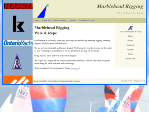 mhrigging.com: Marblehead Rigging
repairing replacing servicing and modifying standing rigging running rigging lifelines spars and deck gear on boats