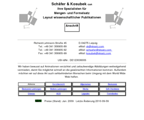 sksatz.com: Schäfer & Kosubek GbR -- Anschrift
Mengen- und Formelsatz