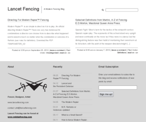 tempometer.com: Lancet Fencing
