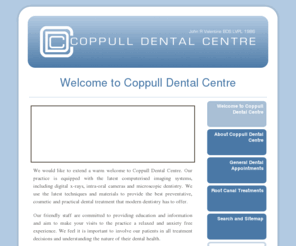 coppulldentalcentre.co.uk: Coppull Dental Centre | Welcome
This is the Welcome page of the Coppull Dental Centre website. Coppull Dental Centre is a private dental practice based in Coppull, in Lancashire, England. We specialise is Endodontics, or root canal treatments.