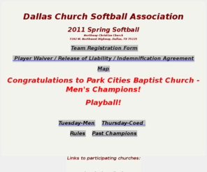 dcsoftball.org: Dallas Church Softball Association - Home
