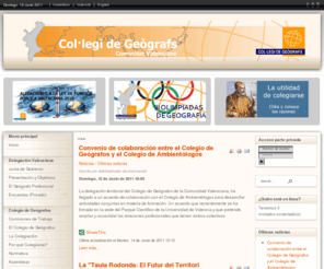 geografoscv.org: Geògrafs a la Comunitat
Colegio de Geórafos de la Comunitat Valenciana
Delegación Territorial