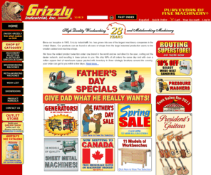 incrajigs.com: Grizzly.com® -- Home
Grizzly Industrial®, Inc.: Online Ordering of Woodworking and Metalworking Machinery and Tools woodworking, woodworking tools, metalworking, metalworking tools, table saws, jointers, planers, drill presses, shapers, lathes, mills, sheet metal machines, tools, power tools, shop accessories
