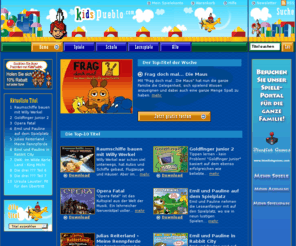 kidspueblo.com: Die Top-10 Titel downloaden und gratis testen auf KidsPueblo.com
KidsPueblo ist das neue ultimative Portal für Kinder-Software. Hier finden Sie pädagogisch wertvolle Lernspiele, ausgesuchte Schul-Software und garantiert gewaltfreie Kinderspiele. Das komplette Angebot kann man leicht herunterladen, zuerst gratis testen und wenn man fündig geworden ist, auch sicher kaufen.