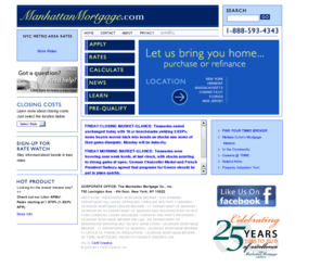 manhattanmortgage.com: Manhattan Mortgage - Premier Mortgage, Refinancing Provider
Start here for all your mortgage needs.
Manhattan Mortgage is the top mortgage originator in New York. Use our calculators,
FAQ and News sections to answer all your questions.