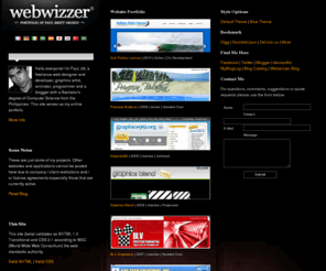 paulbrett.com: Webwizzer | Personal Website and Portfolio of Paul Brett Orozco
Paul Brett Orozco, Paul, Brett, Orozco, Web Designer, Graphics Artist, Programmer, Philippines