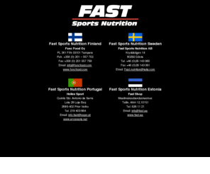 fastsportsnutrition.com: Etusivu
FAST on tehokas urheiluravintosarja urheilijoille, joka on valmistettu puhtaista ja turvallisista raaka-aineista.