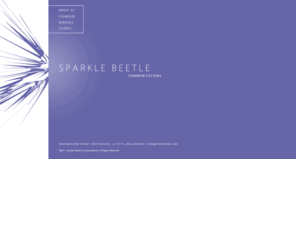 sparklebeetlecommunications.com: Sparkle Beetle Communications
Sparkle Beetle Communications is a public relations, branding and communications firm based in New Orleans. We specialize in innovative and comprehensive campaigns for a variety of clients.