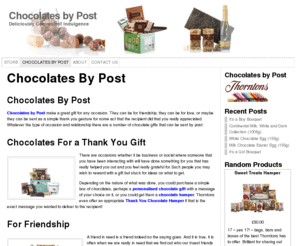 chocolatesbypost.org: Chocolates by Post | Chocs by Post
Chocolates by Post - Chocolates are a great gift to receive by post. Gift great chocs today. Chocolates by Post on sale now!