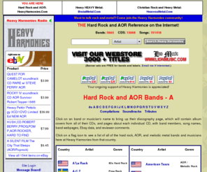 heavyharmonies.com: Hard Rock and Heavy Metal Discography Database: Bands Starting With Letter A - Heavy Harmonies
Hard rock and heavy metal bands that begin with the letter A